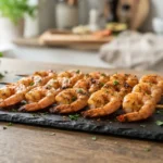 Air Fryer Shrimp Skewers with Uniformly Sized Shellfish