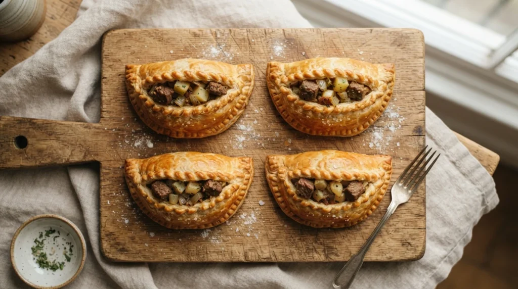 Air Fryer Cornish-Style Mini Pasties with Cooked Beef and Potato