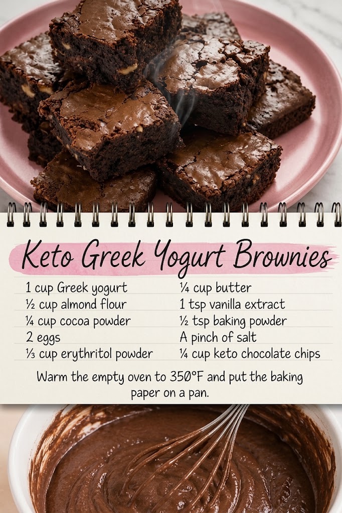 Keto Greek Yogurt Brownies 🍫😋