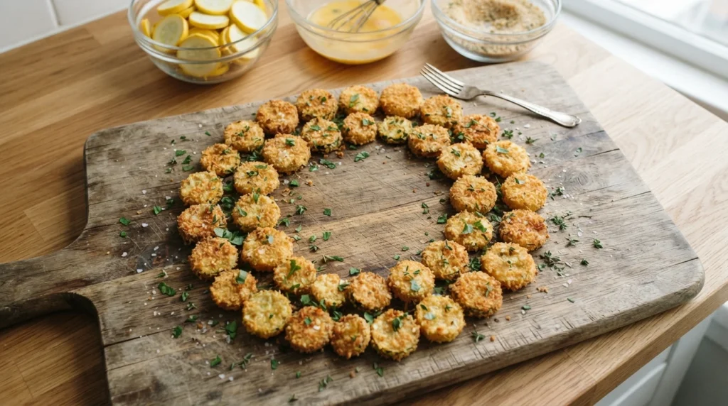 Air Fryer Yellow Squash Coins with Garlic and Herbs