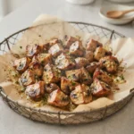 Crispy Air Fryer Button Mushrooms with Garlic Butter