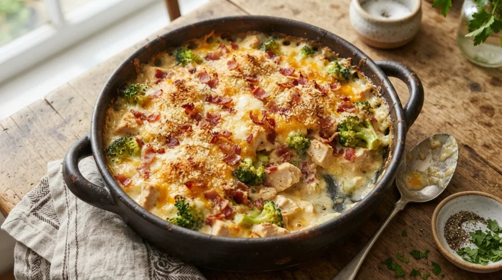 Keto Chicken Bacon Broccoli Casserole Without Canned Soup