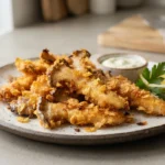 Crispy Air Fryer Oyster Mushroom Strips with Cornflake Crust
