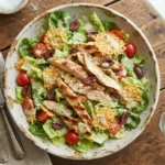 Keto Chicken Caesar Salad with Parmesan Crisps