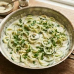 Creamy Keto Courgette Noodles That Stay Thick