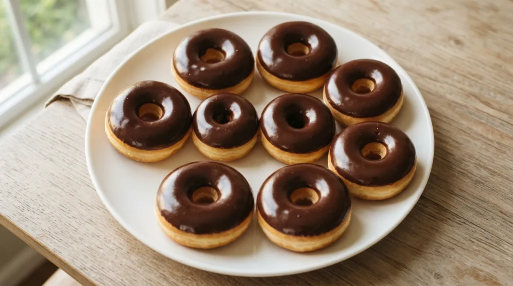 Air Fryer Chocolate Glazed Donuts: Soft Yeast Recipe