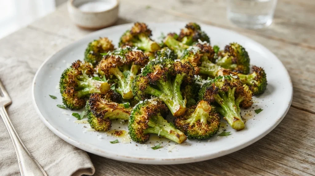 Crispy Air Fryer Frozen Broccoli with Moisture Control