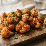 Crispy Keto Air Fryer Buffalo Cauliflower Bites