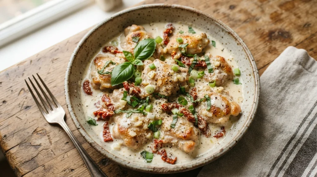 Keto Creamy Tuscan Chicken with Sun-Dried Tomatoes