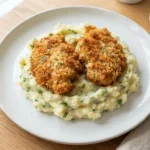 Air Fryer Chicken Patties with Mashed Potato and Herbs