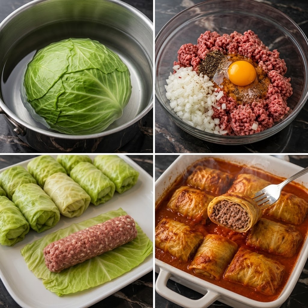 22G Protein Stuffed Cabbage Rolls 🥬🍖