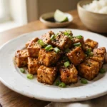 Air Fryer Teriyaki Tofu with a Separate Sticky Glaze