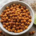 Air Fryer Chili Lime Chickpeas with Staged Seasoning
