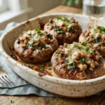 Keto Turkey and Spinach Stuffed Mushrooms: A Moist, Low-Carb Dinner