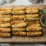 Crispy Air Fryer Zucchini Fries with Dry Panko