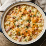 Keto Ham and Cauliflower Cheese Casserole