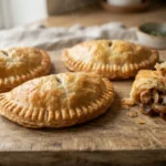 Air Fryer Cheese and Onion Pasties with Precooked Filling