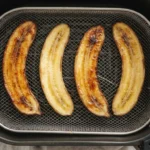 Air Fryer Banana Halves with Light Caramelized Finish