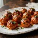 Air Fryer Buffalo Chicken Meatballs with Post-Cook Sauce Toss