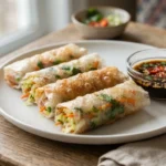 Crispy Air Fryer Vegetable Spring Rolls with Cabbage