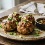 Air Fryer Pork Meatballs with Ginger and Spring Onion