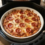 Air Fryer Pepperoni Pizza with a Thin, Even Crust