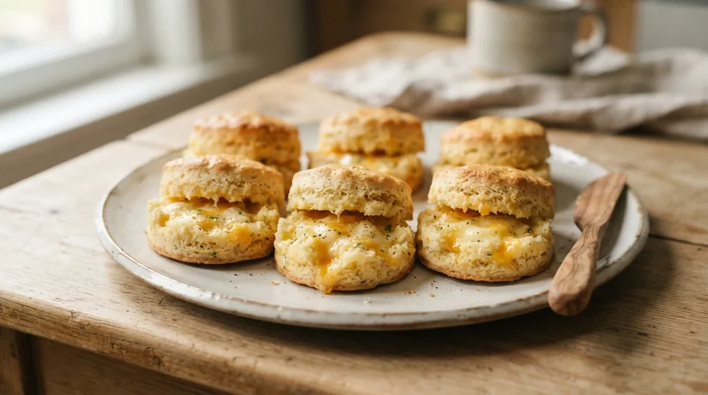 Air Fryer Cheddar Scones with Cold Butter and Minimal Mixing