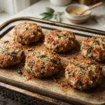 Crispy Air Fryer Turkey Sausage Patties with Fresh Sage