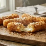 Air Fryer Mozzarella Sticks with a Firm Frozen Breaded Shell