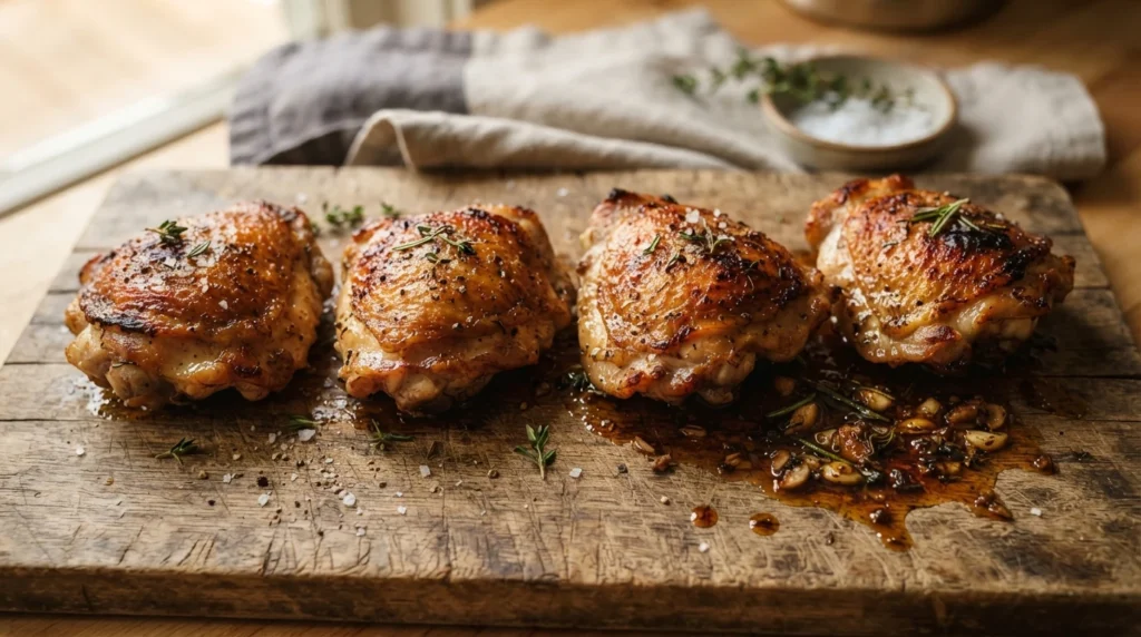 Keto Roast Chicken Thighs with Crackly Skin