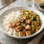 Air Fryer Tofu Rice Bowls: Crispy Tofu, Separate Rice