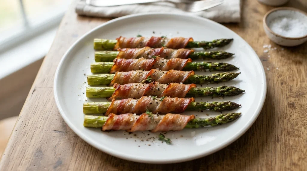 Keto Air Fryer Asparagus Wrapped in Bacon