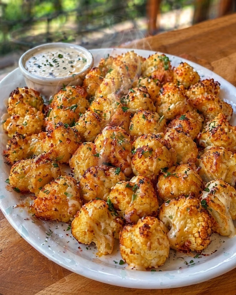 Parmesan Roasted Cauliflower Bites 🥦🧀
