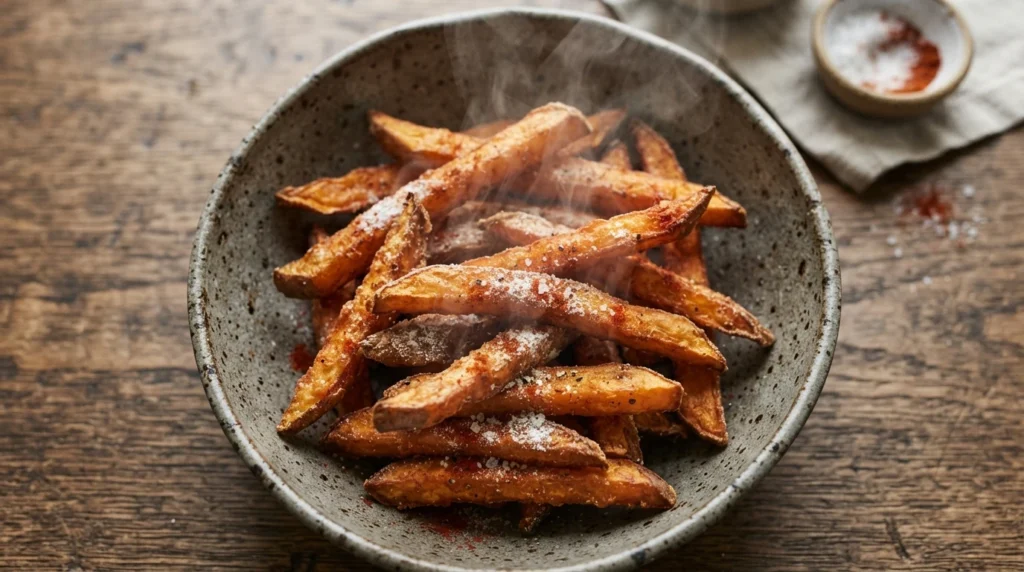 Crispy Air Fryer Sweet Potato Fries with Light Starch Crust