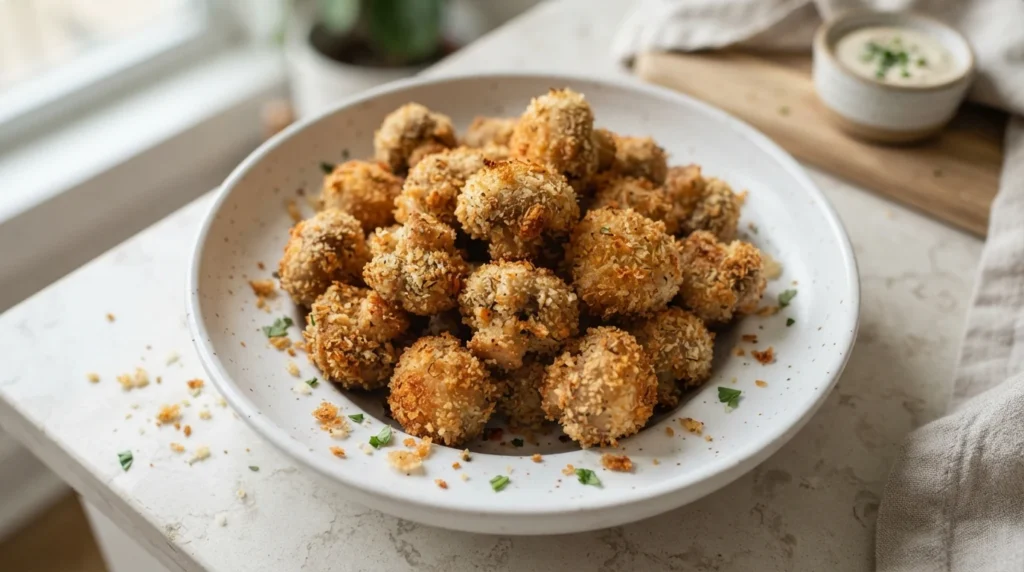 Crispy Air Fryer Breaded Mushrooms with Panko