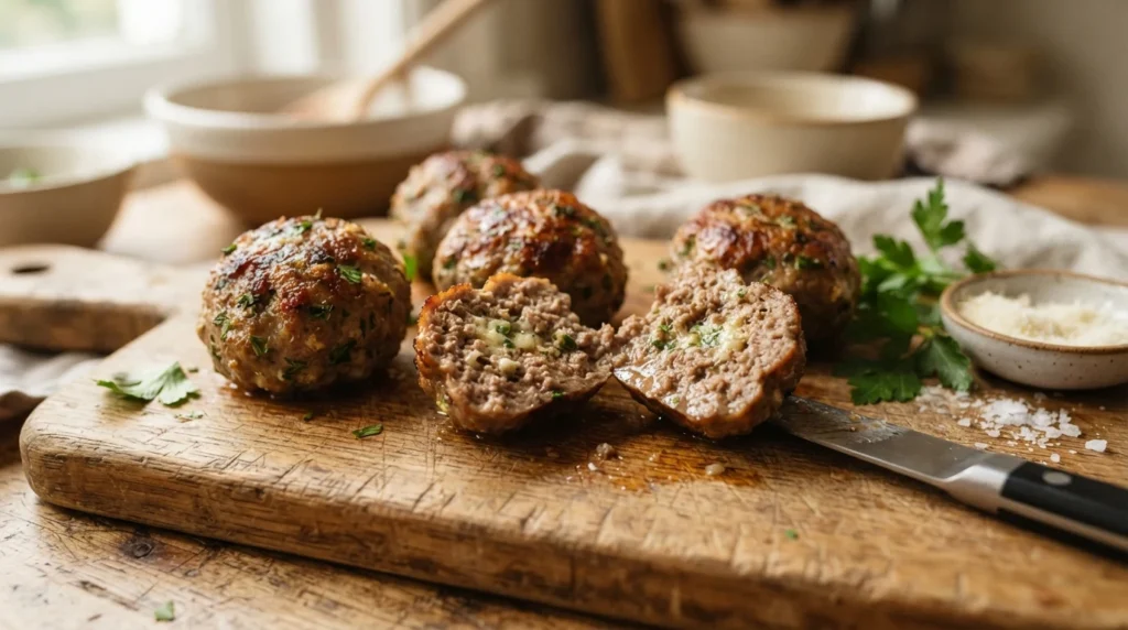 Keto Beef Meatballs with Parmesan and No Breadcrumbs