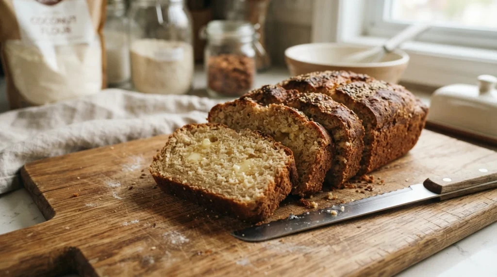 Moist Keto Coconut Flour Bread Without Dry Crumb