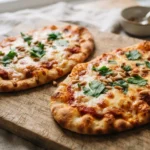 Air Fryer Naan Pizza with a Short Cheese-Melting Stage