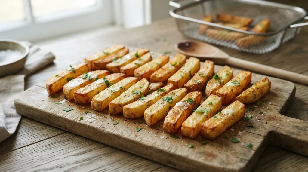 Air Fryer Thick Steak Fries with Evenly Cut Batons