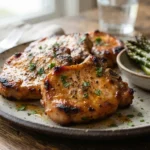 Air Fryer Honey Mustard Pork Chops with a Late Glaze
