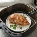 Air Fryer Turkey Breast Tenderloin with a Thermometer Doneness Check