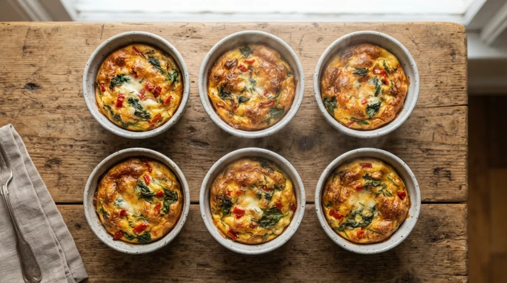 Air Fryer Mini Frittatas with Precooked Vegetables