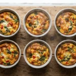 Air Fryer Mini Frittatas with Precooked Vegetables