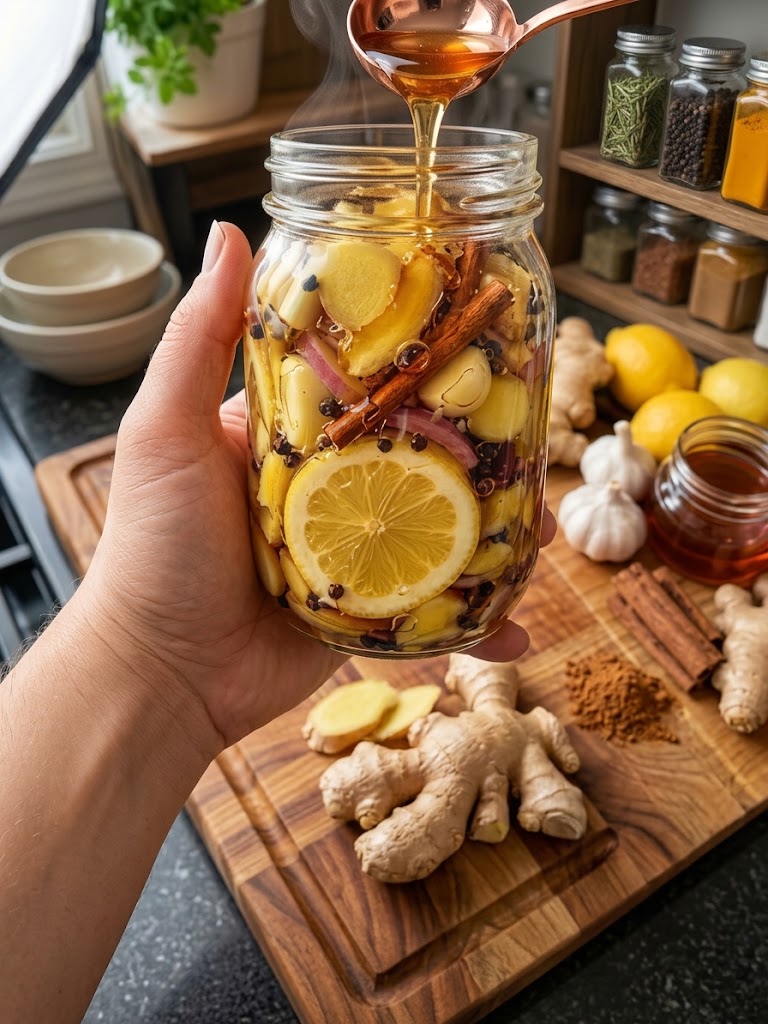 Honey Lemon Garlic Ginger Tonic π§π―π