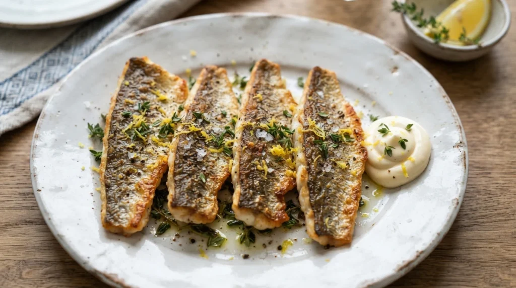Air Fryer Hake Fillets with Lemon Herb Finish
