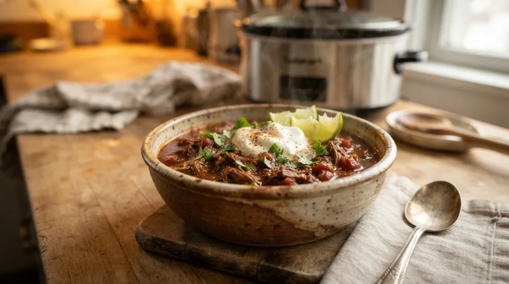 Keto Slow Cooker Beef Chili Without Beans