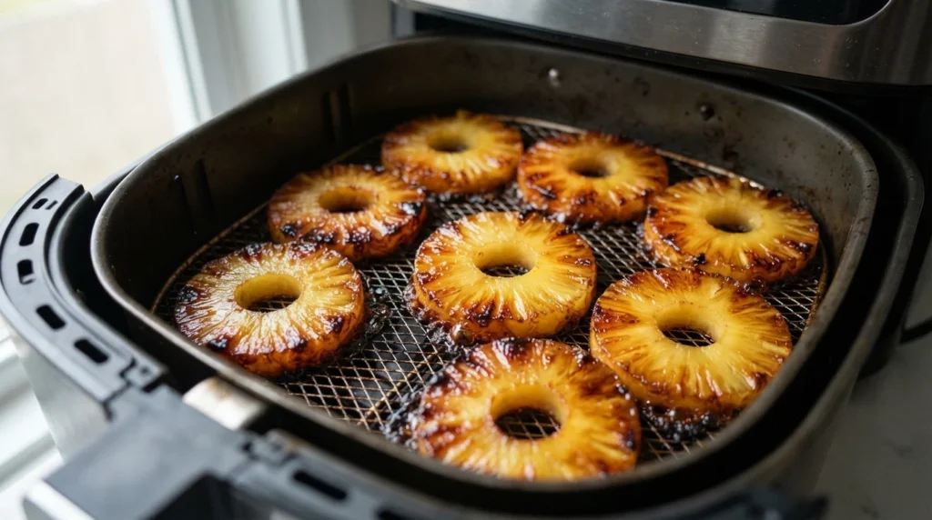 Air Fryer Pineapple Rings with Caramelized Edges