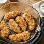 Keto Air Fryer Parmesan Chicken Tenders Without Breadcrumbs