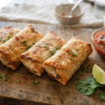 Air Fryer Chicken Chimichangas with Fully Cooked Filling