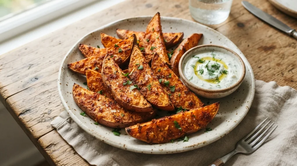 Crispy Air Fryer Sweet Potato Wedges with Smoked Paprika